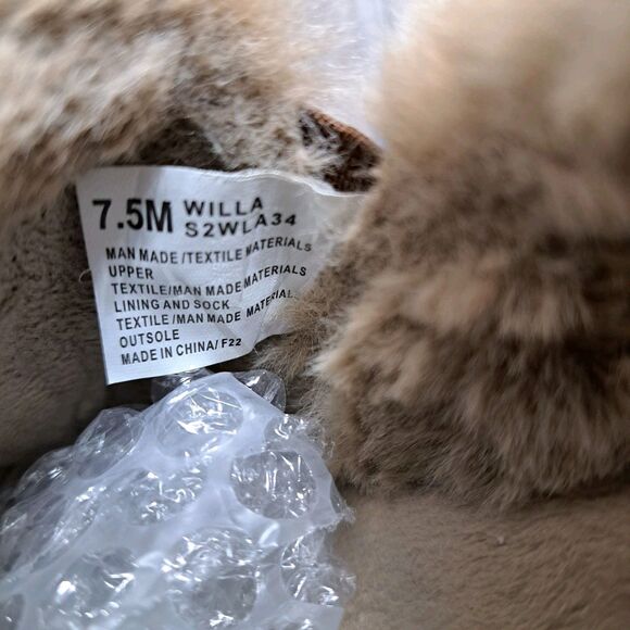 JSPORT Women's Casual Memory Foam Faux Shearling Brown Slip On Shoes Size 7.5 M - Picture 8 of 9